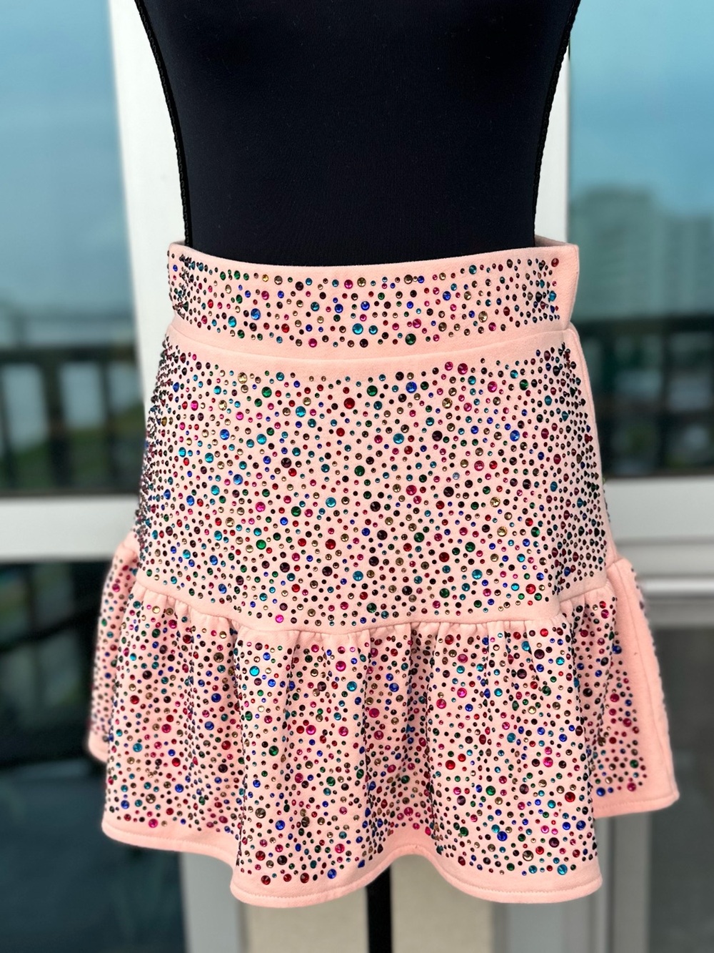 Queen of Sparkles Rhinestone Mini Skirt. Size XS. Pristine Condition!